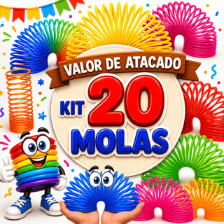 Kit 20 Mola Maluca Grande Brinquedo Prenda Festa Aniversário Lembrancinha Colorida Premium