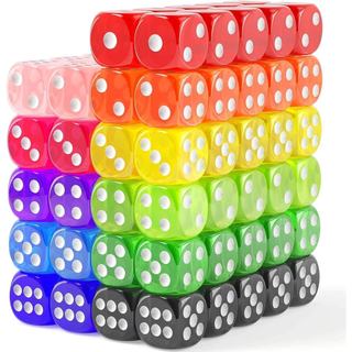 Conjunto de 110 Dados Rerdeim, Coloridos para Jogos, Dados de 6 Lados para Ensino em Sala de Aula, Jogos de Tabule