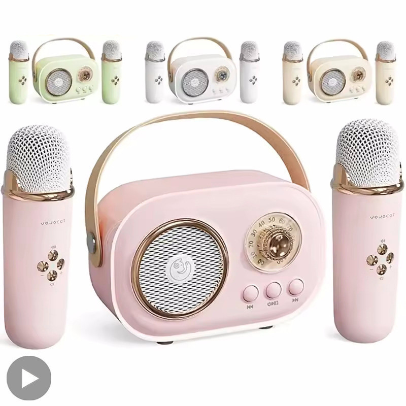 Karaokê Sem Fio Portátil Bluetooth Alto-Falante Com Microfone Rádio Máquina FM Mini Caixa De Som Música Pequena Coluna M