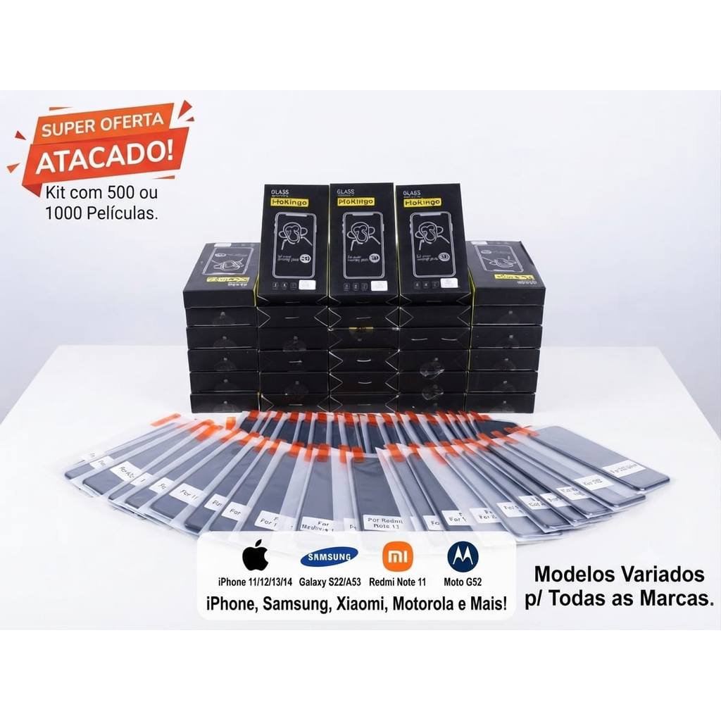 Kit 1000 Películas Premium para Lojas e Revendedores — imagem 2 de 2