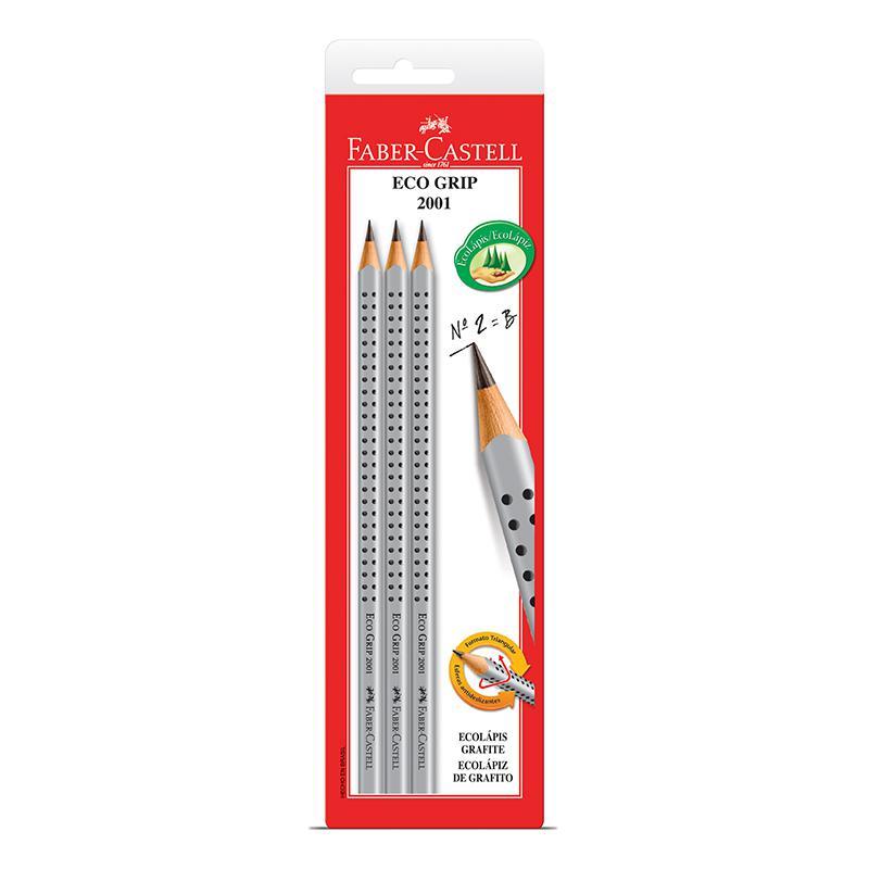Lápis preto nr 2B SM/2001B\617002 com 3 unidades Faber-Castell