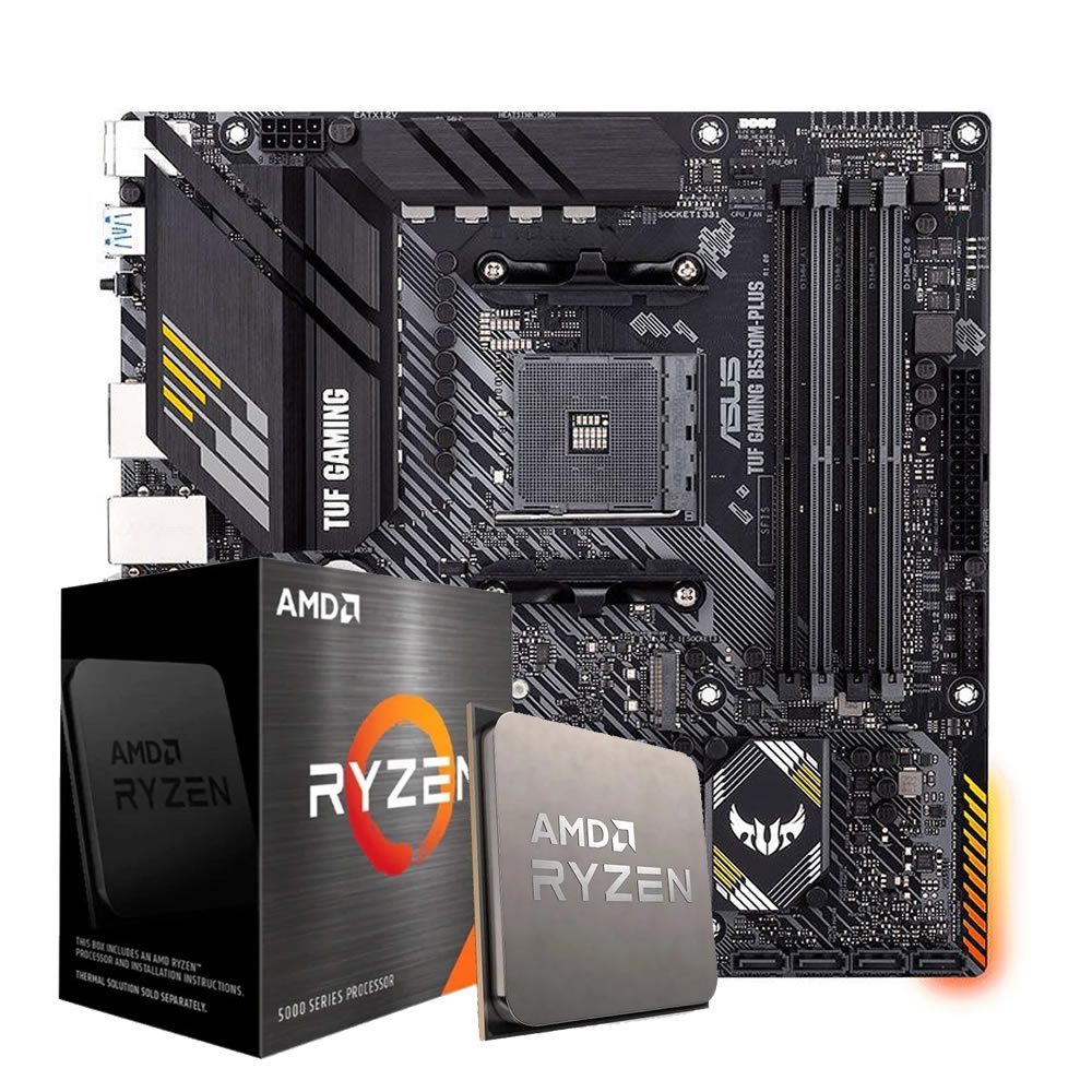 Kit Upgrade Amd  Placa Mãe Asus TUF B550M,  Processador AMD Ryzen 7 5700X, Memór