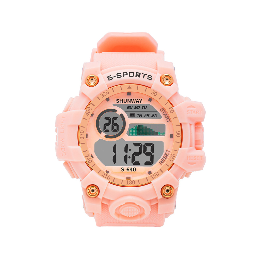 Relógio Digital Esportivo Rosa Claro S640-03-1