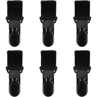 Gosknor 6 peças de clipes para bandeiras de jardim, suporte anti-vento para bandeiras de jardim, clipes de plástico para
