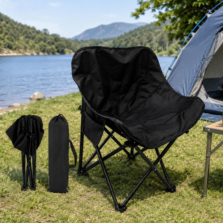 Cadeira Dobrável Portátil Outdoor Para Praia E Camping