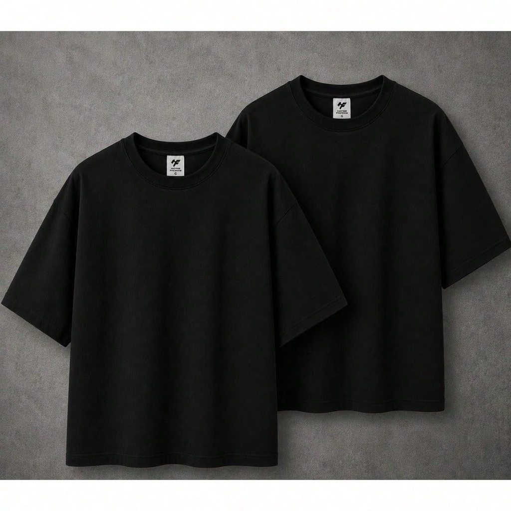 Kit 2 Camisetas Oversized Suedine Lisas Camiseta Streetwear Camisa Over Moda Casual