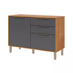 Balcão de Cozinha c/ Tampo Divina c/ 2 Portas e 2 Gavetas 120 cm Cinamomo/Titanium - MGM