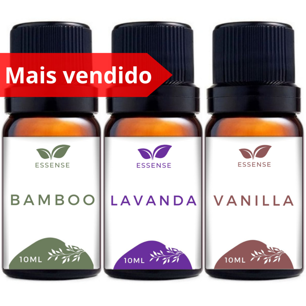 3 Essências Bamboo Lavanda Vanilla Difusor Umidificador