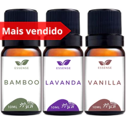 3 Essências Bamboo Lavanda Vanilla para Difusor Umidificador Aromatizador Óleo Essencial Hidrossolúvel