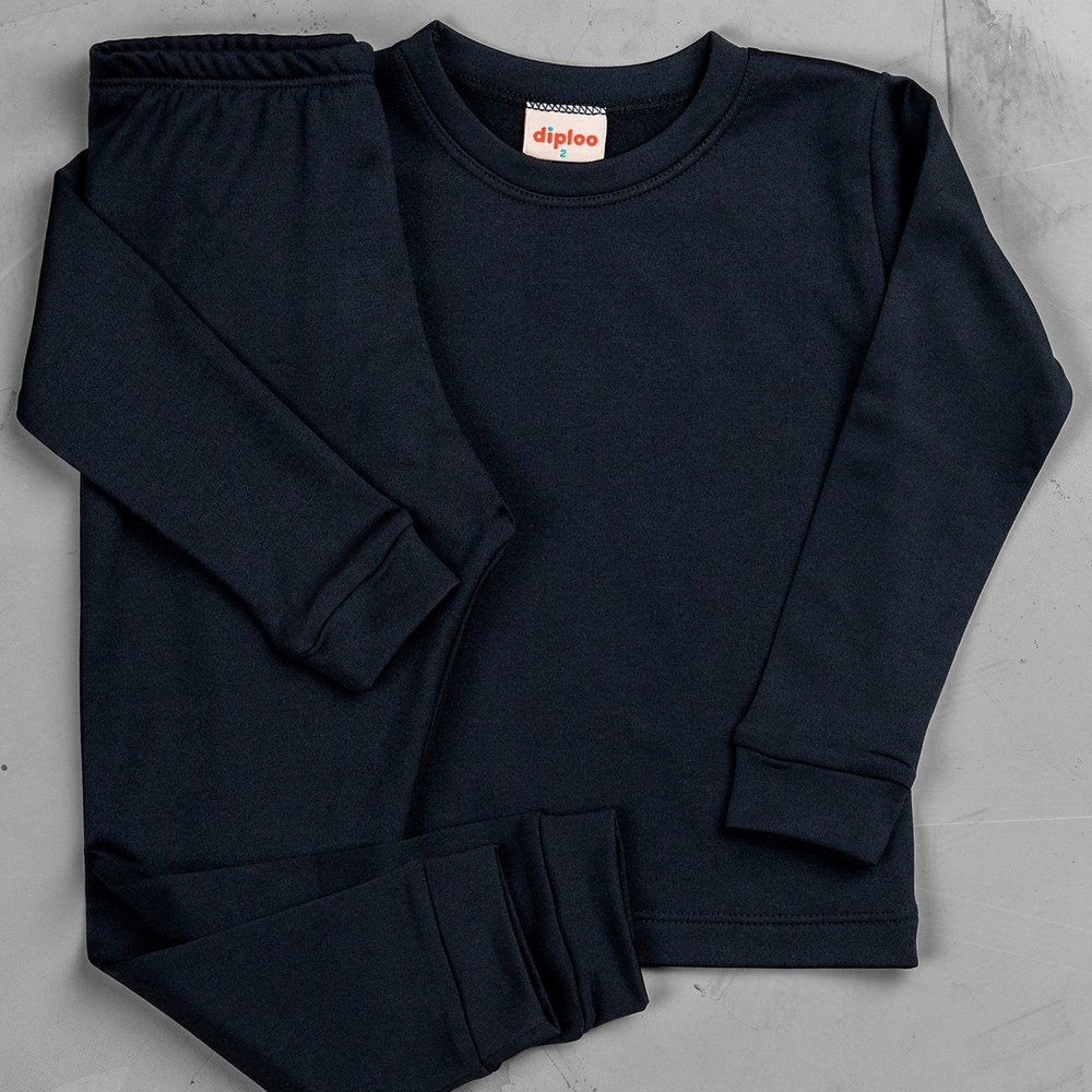 Conjunto Térmico Peluciado Infantil Unissex Menino/Menina Blusa Calça Pijama Quentinho Inverno