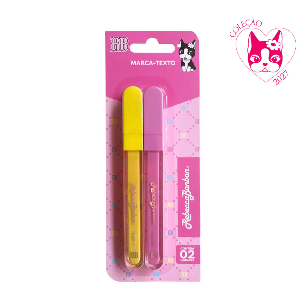 Kit Com 2 Marca Texto Rebecca Bonbon Tons Pasteis