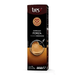 3 Corações Café em cápsula torrado e moído espresso forza 10 unidades 80g