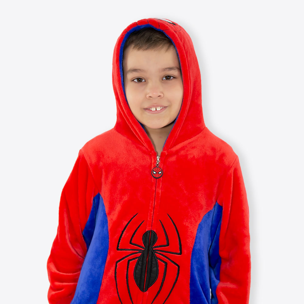 Macacão Kigurumi Infantil de 3 a 4 Anos Homem-Aranha - Marvel