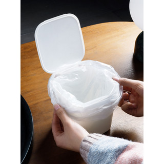 Extraordinário produtos para casa lata de lixo de mesa doméstica pequena Clamshell criativa preguiçosa Mini lata de lixo