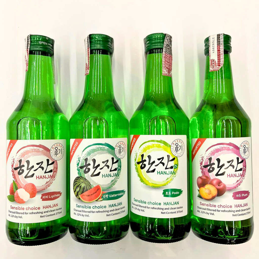 Soju Hanjan Bebida Tradicional Coreana com Frutas 375ml - 12%