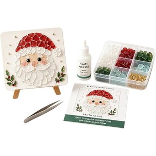 Kit de Arte com Vidro Marinho de Natal, Kit de Mosaico de Vidro Marinho DIY para Iniciantes e Adultos, Kit de Artesanato
