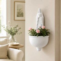 Vaso De Parede Nossa Senhora Da Rosa Mística