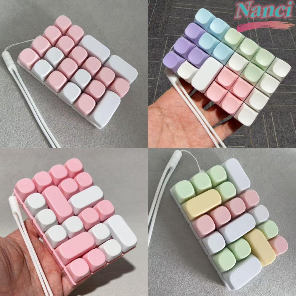 Brinquedos De Botão De Dedo NANCI , Brinquedo De Chaveiro De Alívio De Estresse De 9 Teclas E 24 , Antiestresse De Plást