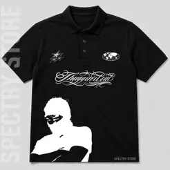 Camisa Polo Unissex Estampa Drake Streetwear Manga Curta Casual