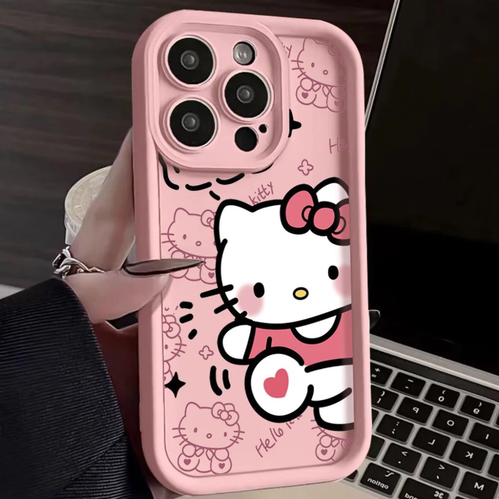 Capinha Resistente a Quedas Para Samsung A17 A07 A15 A55 A14 A54 A12 A35 A13 A05S A23 A32 A34 Estampa de Gatinha