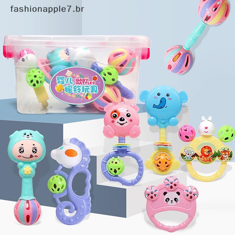 Conjunto De Chocalhos De Mordedor Sensorial Para Recém-Nascidos FASHI Brinquedo Educacional Bebês De 0 A 12 Meses