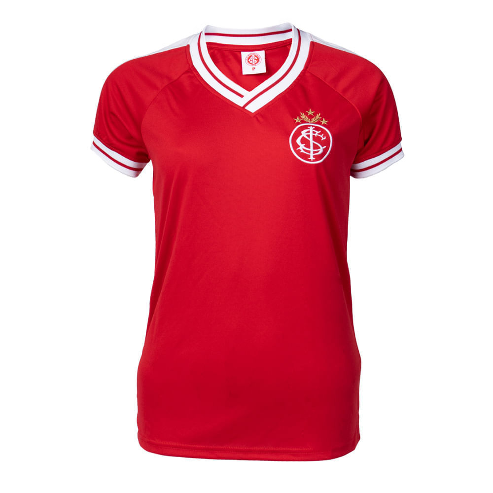 Camiseta Feminina Inter Lotus Victory Escudo Retrô Vermelho
