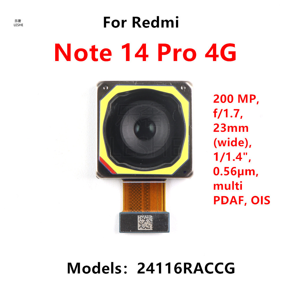 Câmera Traseira Principal De 200MP Para Xiaomi Redmi Note 14 Pro 4G Grande Módul