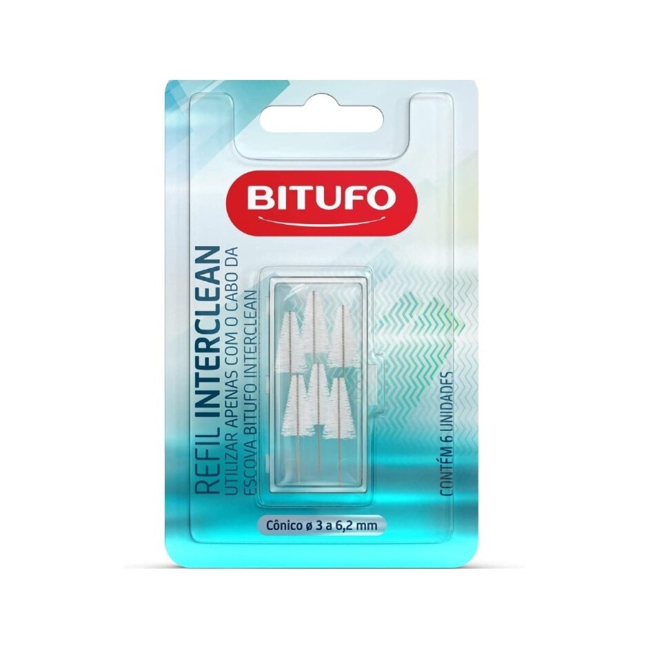 Refil Interdental Bitufo Interclean Cônico 6 Unidades