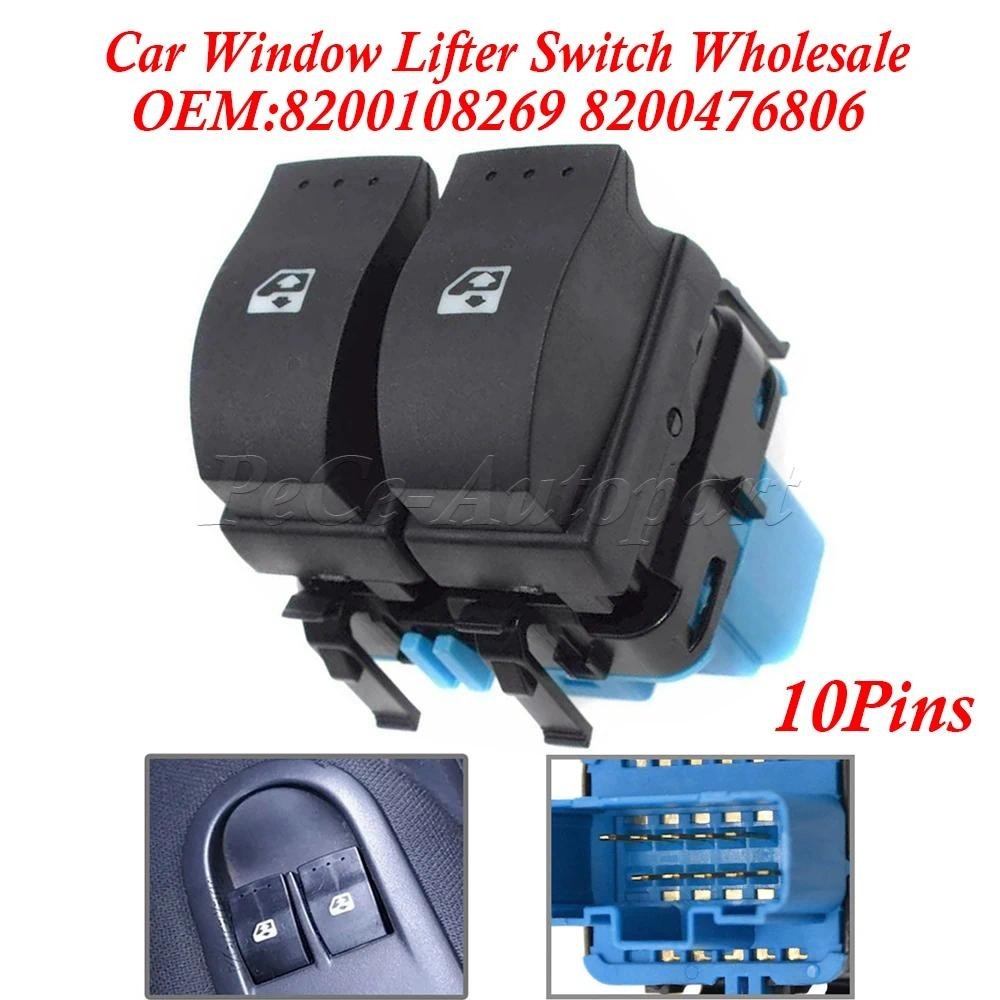 8200108269 8200476806 Interruptor De Janela Elétrica Copiloto Para Vauxhall VIVARO/MOVANO RENAULT Megane TRAFIC II MASTE