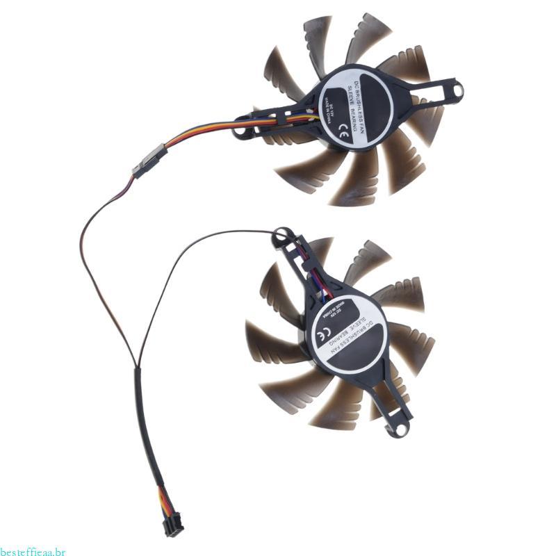 besteffie Placa Gráfica 80mm 4Pin Coolers Ventilador Acessórios De Substituição De Refrigeração Da Para Computador RX580