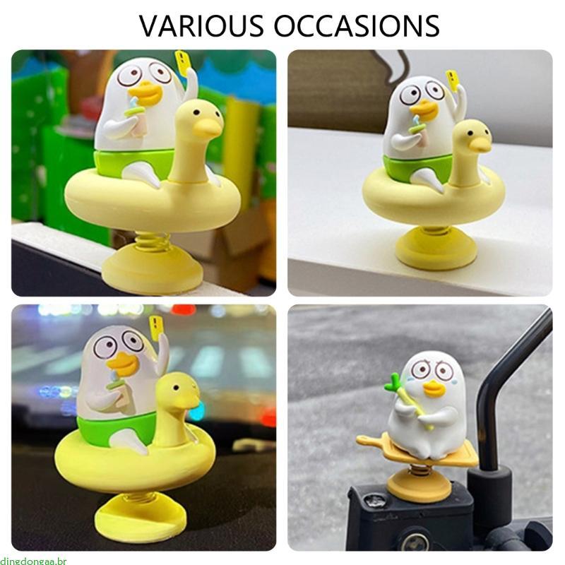 Ornamento De Figura De Pato Fofo dingdongaa Com Recurso De Oscilação , Decorações De Interiores De Carro Destaque De Mes