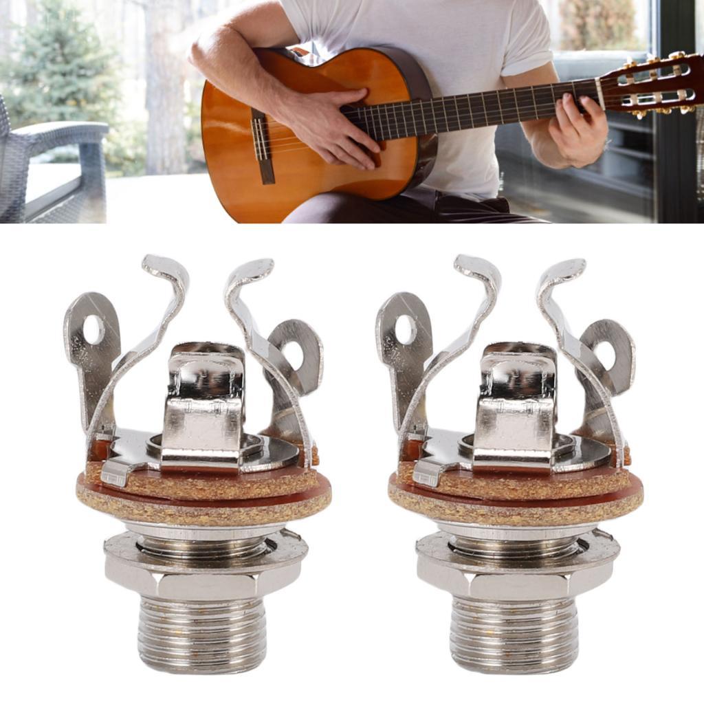 Conector de saída de guitarra Mingzhe 1/4 \"6,35 mm multi contatos mono para (prata)