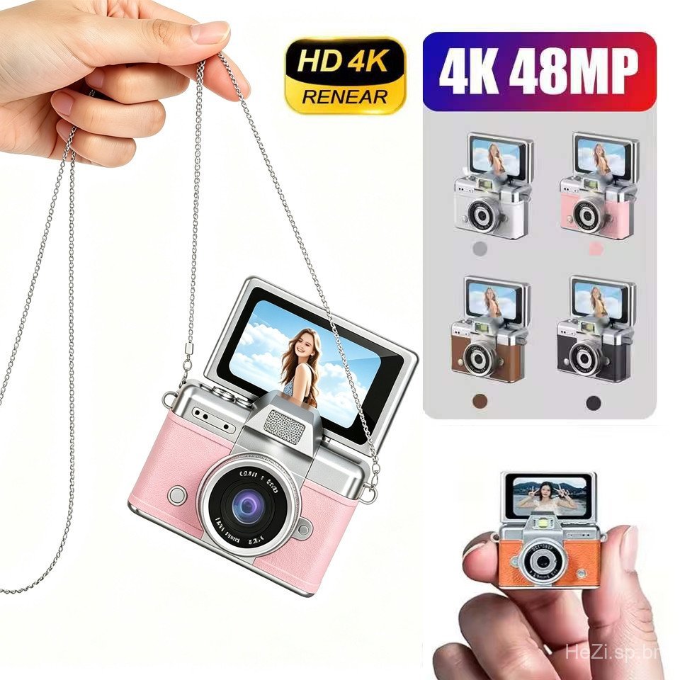 Polegar Chaveiro Câmera 1.47 Polegada Tela Flip Retro CCD Mini Digital HD Muito Pequena Filmadora Gravador De Vídeo
