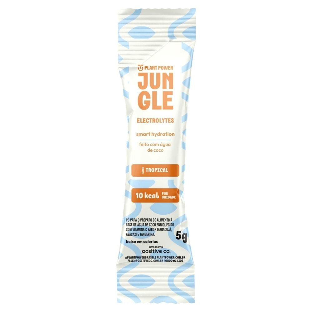 Jungle Plant Power Electrolytes Smart Hydration Sabor Tropical Sache em Pó de 5g