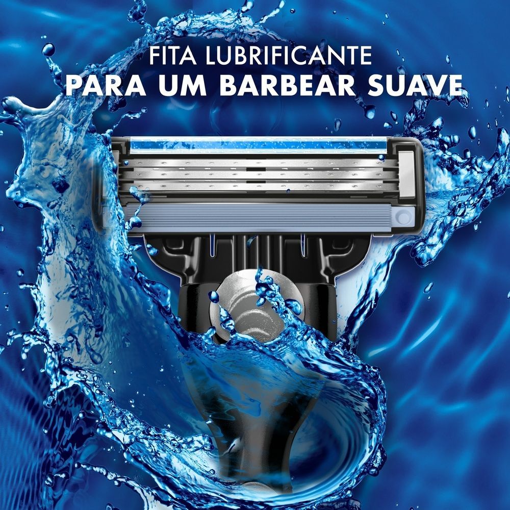Kit Aparelho de Barbear Gillette Mach3 1 Unidade e 3 Cargas — imagem 2 de 2