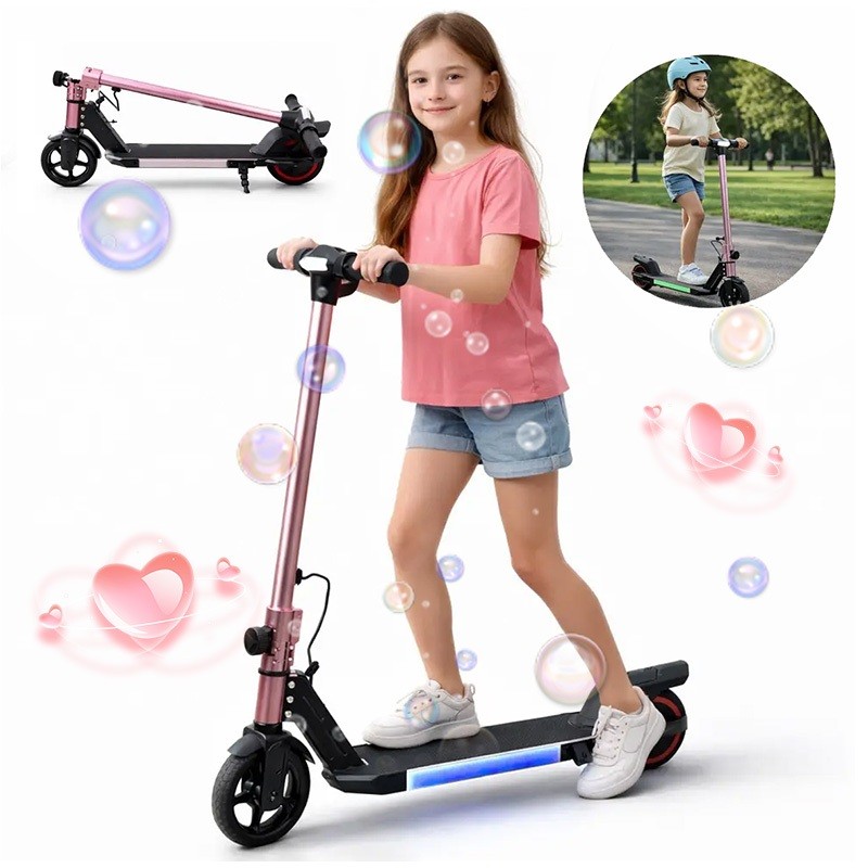 TRAILFORGE-C1 Patinete Elétrico Infantil Menino Menina 6,5' Poleg. Motorizado Com Luz LED