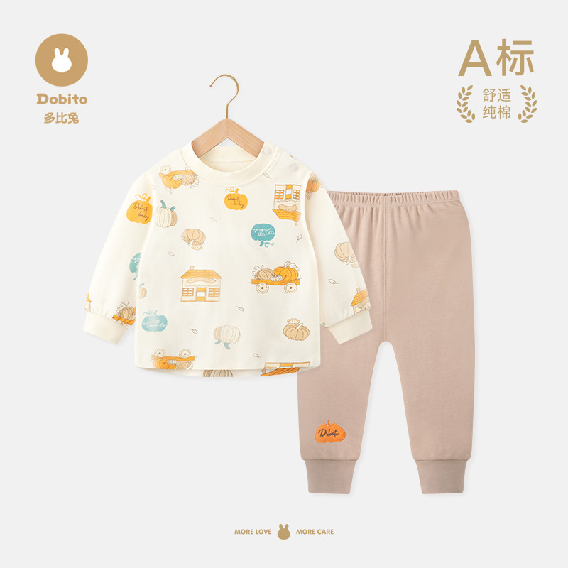 Dobi coelho roupa interior de algodão das crianças primavera outono pijamas do bebê meninos meninas Homewear ternos Bott
