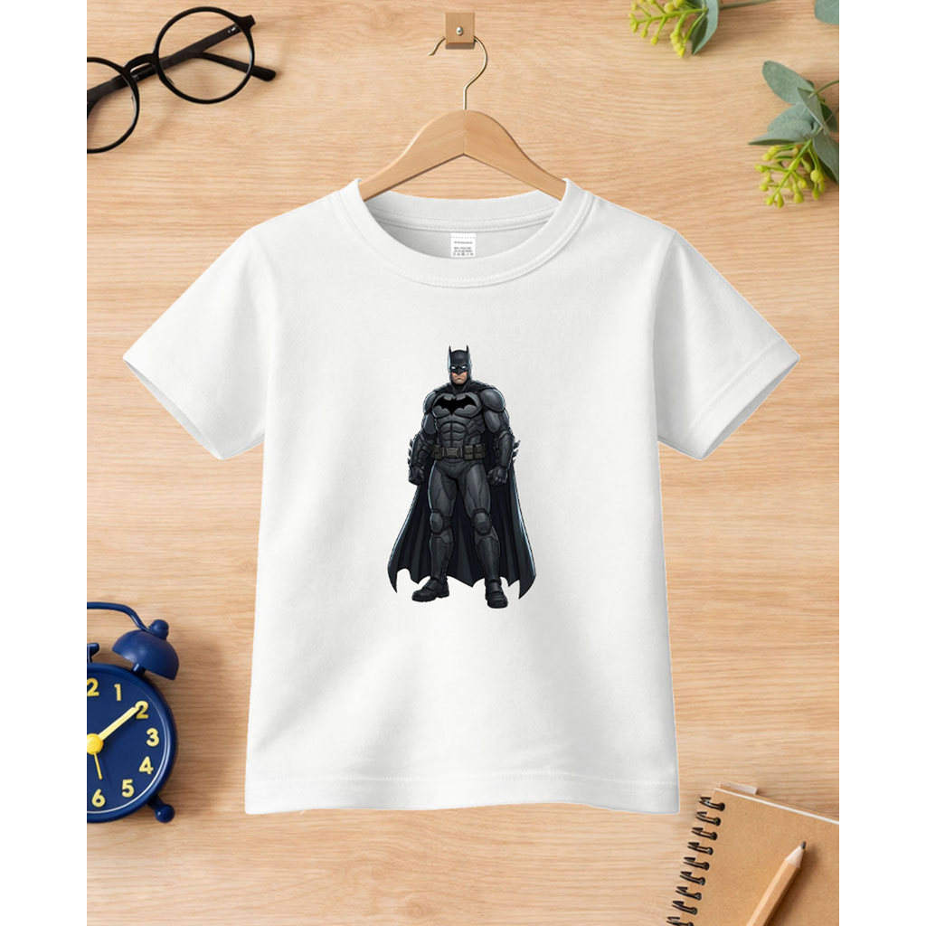 Camiseta Infantil  Estampada Desenho Bat Estilosa Casual em Algodão