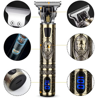 Máquina De Cortar Cabelo Para Barba Masculina Designer Aleatório Elétrico Profissional Orbitta