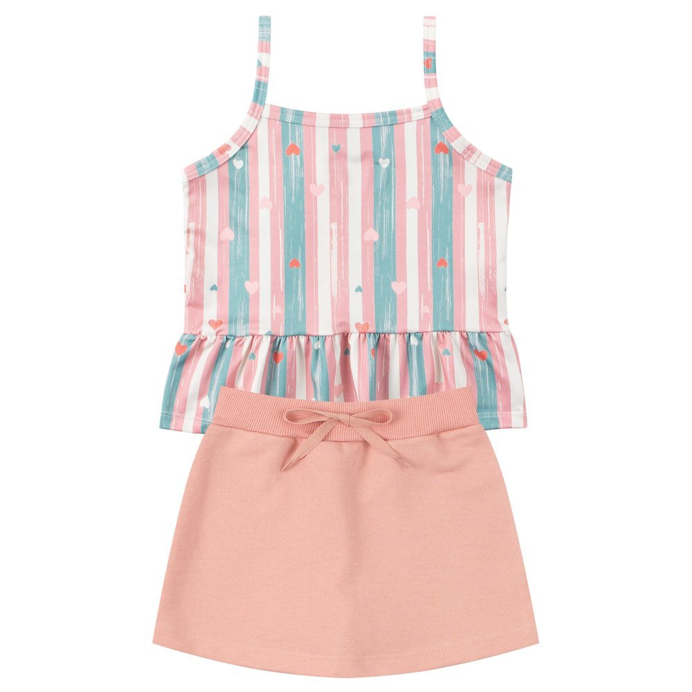 Conjunto Infantil Feminino Suplex Sublimado/Moletinho Charme - Menina Doce