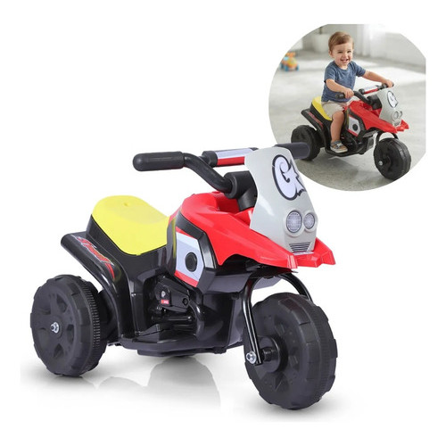 Mini Moto Elétrica Infantil 6V Triciclo Motorizado Com Som Way