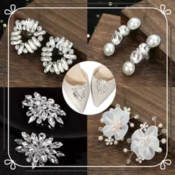 2 Peças De Clipe De Sapato De Strass Feminino Casamento Noiva Flor De Seda