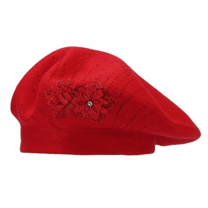 Algodão Floral Fivela Quente Boina Pintor Chapéu Octogonal Feminino E Menina 14