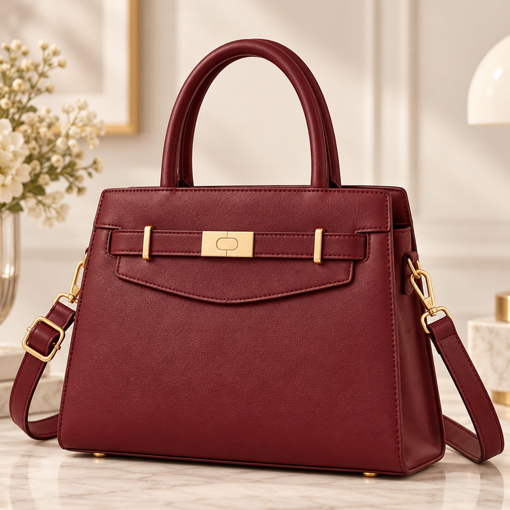 Bolsa Feminina 2 em 1 Mão e Transversal, Modelo Clássico, Grande Capacidade — imagem 2 de 2