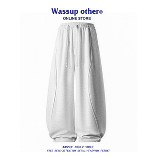 WASSUP OUTRO estilo americano calças casuais retas masculinas outono inverno Street Wear solto casual cor sólida calças 
