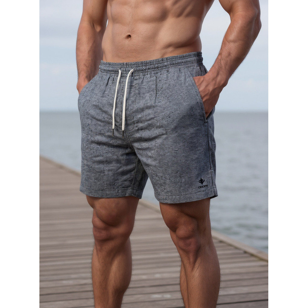 Kit 2 Bermudas Masculinas Linho Elastano Praiana Confortável Verão — JC Store