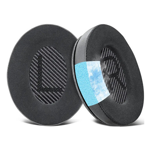 Almofada Compatível Fone Ouvido Bose Qc25 Qc35 Qc45 Gel Preto Espuma Earpad Reposição Headset