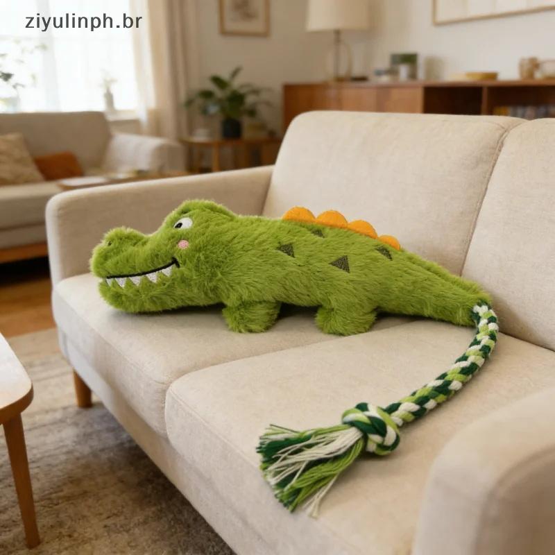ziyulinph Brinquedo De Mastigar De Crocodilo Para Animais De Estimação Cães Design Animal Com Nó Indestrutível Textura D