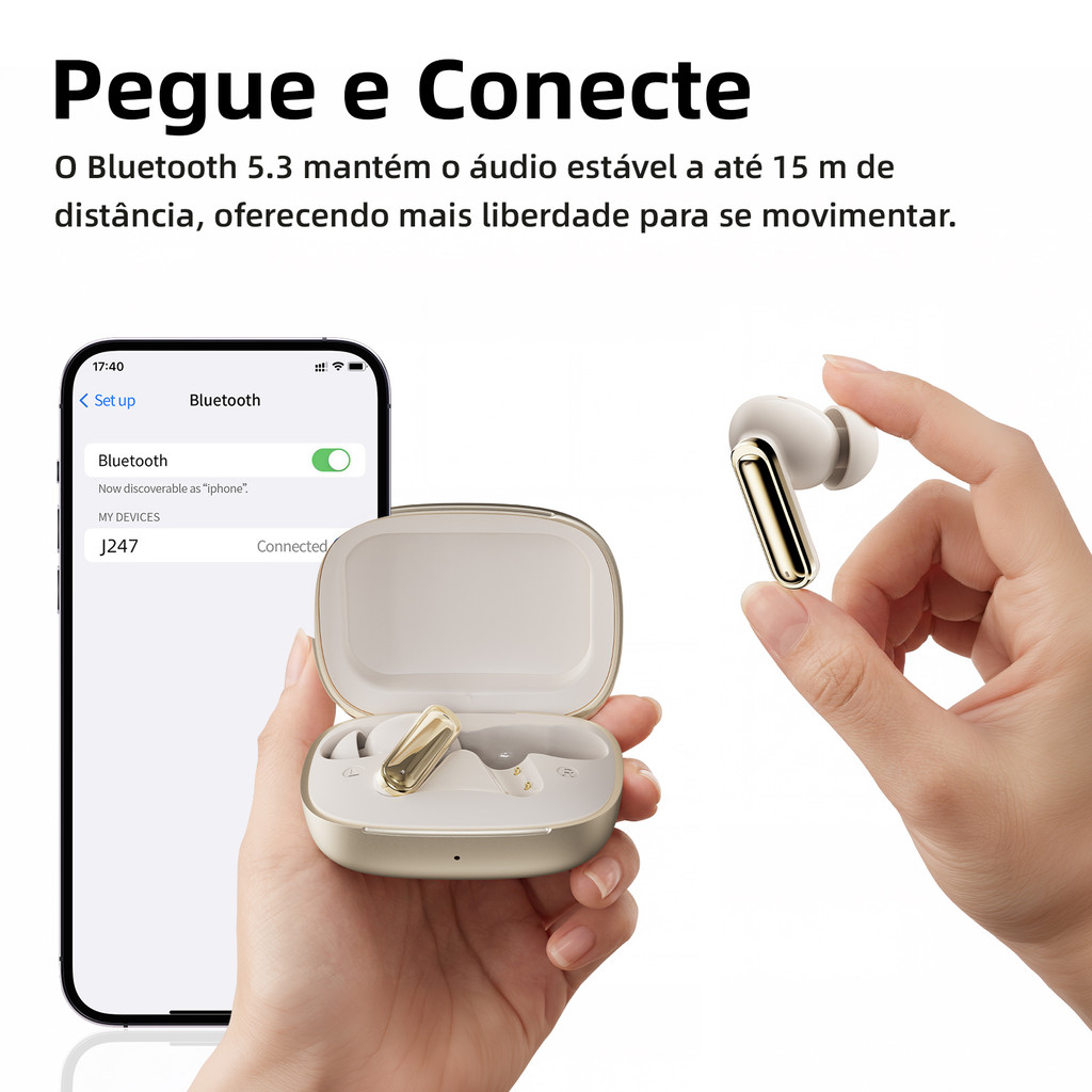 BETTDOW Fone de Ouvido Bluetooth 5.3 ANC ENC Sem Fio TWS 13mm com Microfone, Controle Touch e Tipo-C · foto 2