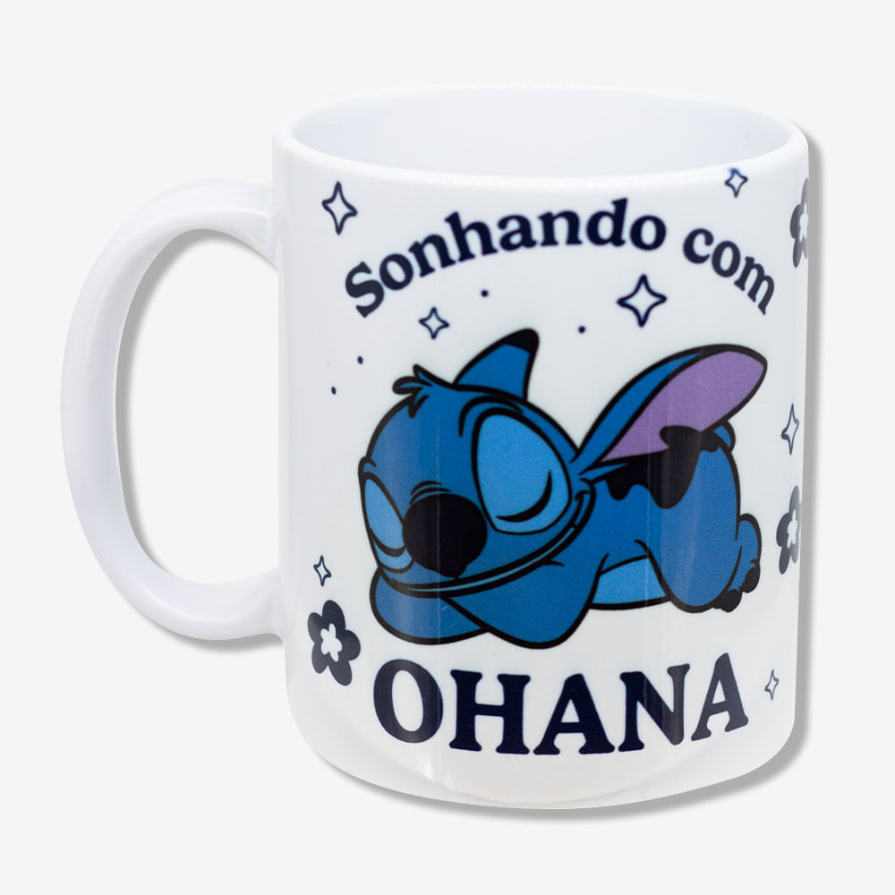 Caneca Pop Sonhando com Ohana Stitch - Disney